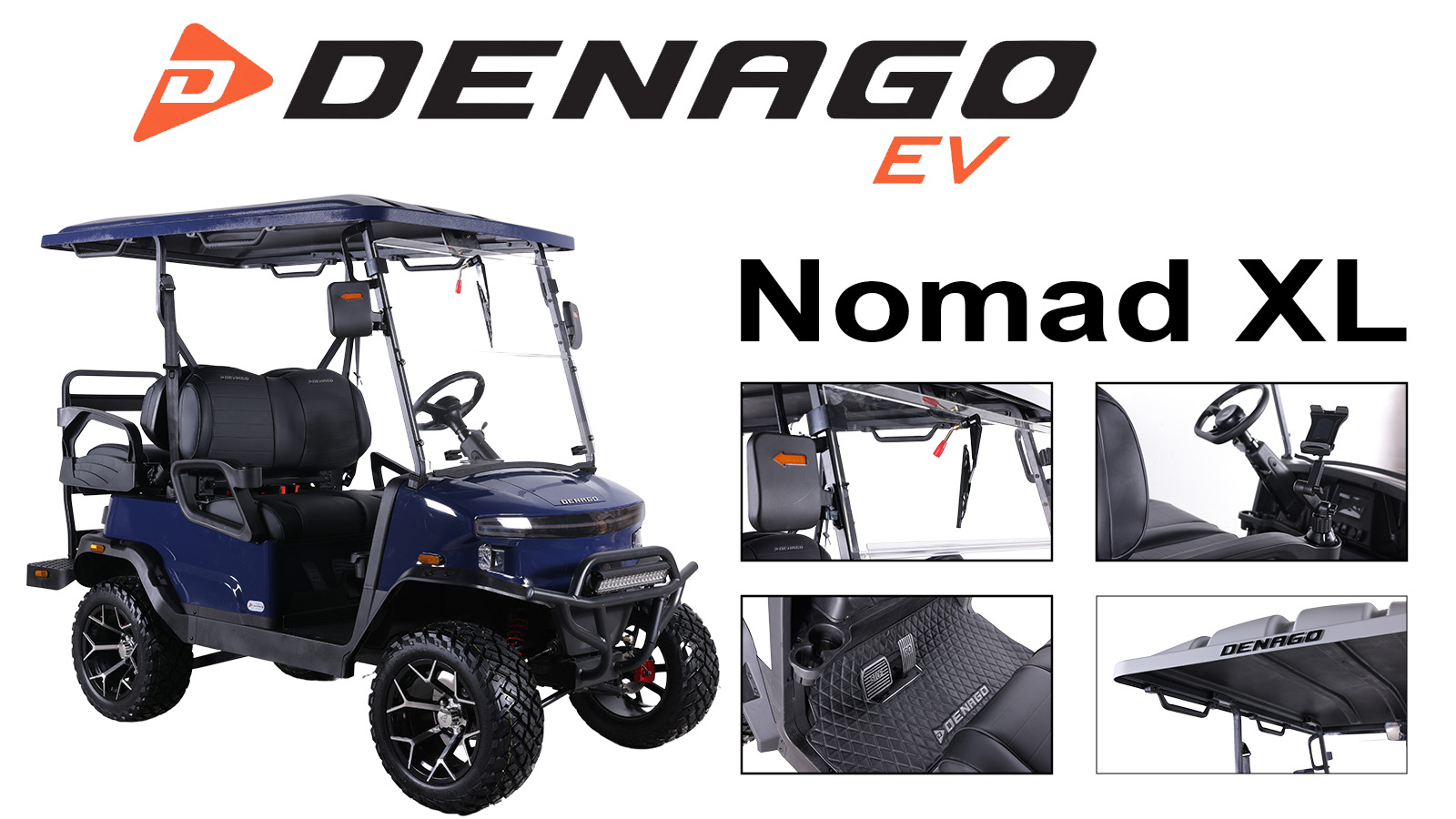 Features of the Denago EV Nomad XL Golf Cart